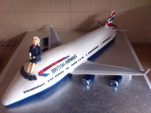 British Airways Jumbo Jet Novelty Cake