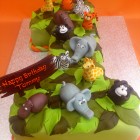 Jungle Themed Number One Birthday Cake