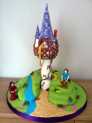 Rapunzel Tower Themed Birthday Cake