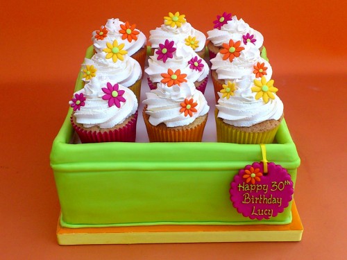 Tin Of Cupcakes Novelty Birthday Cake
