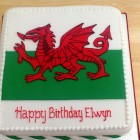 Welsh Flag Novelty Birthday Cake