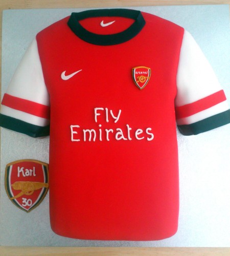 Arsenal Football Shirt Novelty Birthday Cake