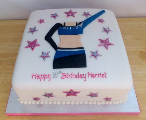 Bournemouth Elite Cheerleader Inspired Novelty Birthday Cake