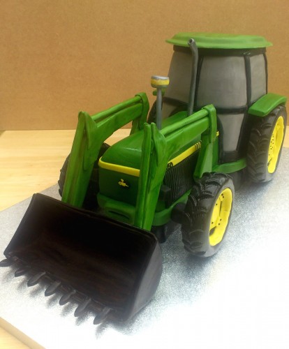 John Deere 3050 Tractor With Digger Novelty Birthday Cake