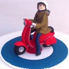 Mod Vespa Theme Novelty Birthday Cake