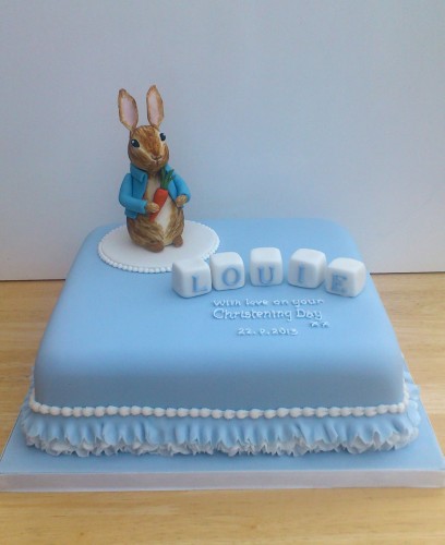 Peter Rabbit Themed Christening Cake