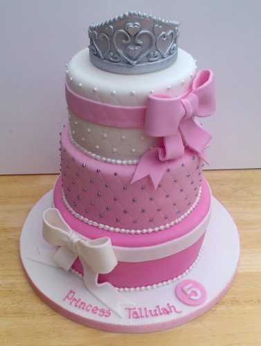 Princess Tiara 3 Tier Birthday Cake