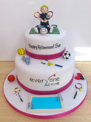 leisure centre themed novelty cake