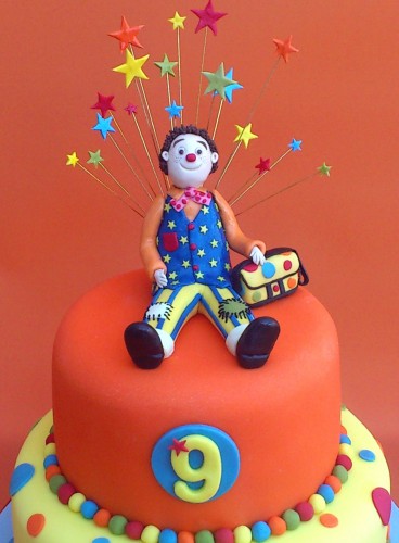 mr tumble inspired novelty 2 tier birthday cake