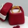 2 tier heart shaped engagement cake with ring in a box  thumbnail