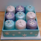box of sparkling mini novelty christmas cakes