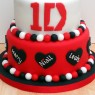 one direction 2 tier featuring niall novelty birthday cake  thumbnail