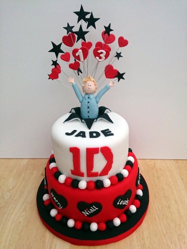 one direction 2 tier featuring niall novelty birthday cake