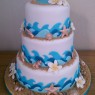 beach kite surf themed novelty 3 tier wedding cake  thumbnail