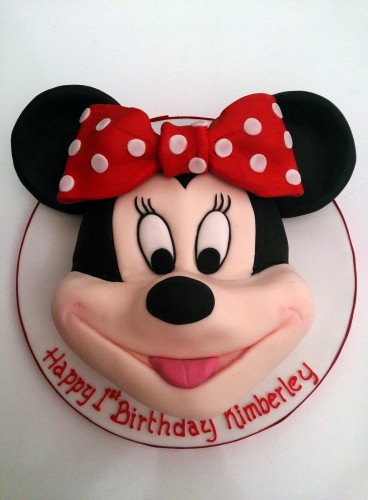 minnie mouse head novelty birthday cake