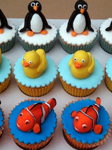 penguin rubber duck nemo novelty cupcakes