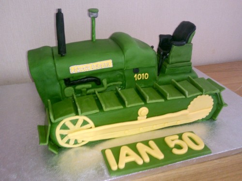 1964 john deere tractor with tracks novelty cake