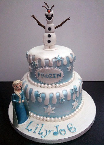 disney frozen themed birthday cake