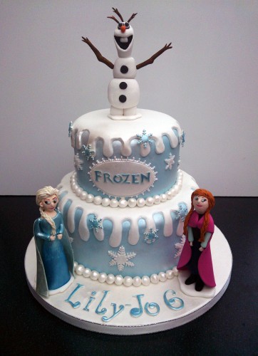 disney frozen themed birthday cake