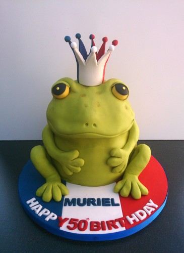 french frog novelty birthday cake