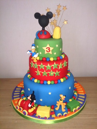 mickey mouse and friends clubhouse 3 tier birthday cake s