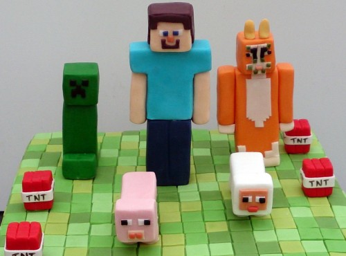 minecraft birthday cake