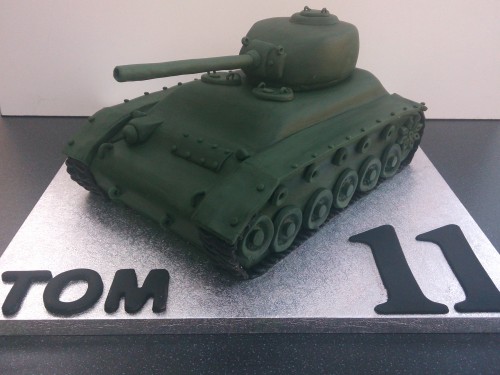 tank birthday cake