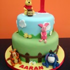 winnie the pooh and friends 2 tier birthday cake