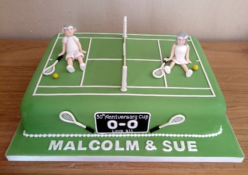 anyone for tennis novelty anniversary cake