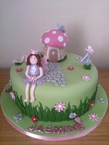 fairy princess toadstool house novelty birthday cake