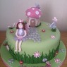 fairy princess toadstool house novelty birthday cake thumbnail