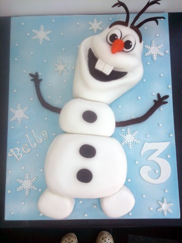 frozen olaf novelty birthday cake