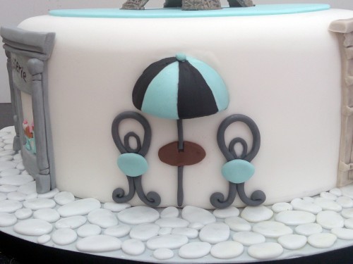 paris themed novelty birthday cake