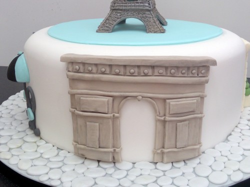 paris themed novelty birthday cake