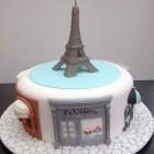 paris themed novelty birthday cake