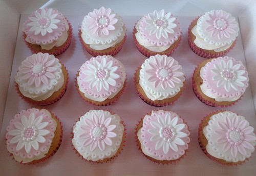 pretty floral cupcakes for a christening