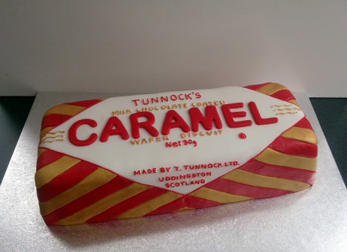 tunnocks caramel chocolate bar novelty birthday cake