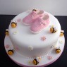 little pink gingham shoes birthday cake sponge poole dorset detail 1[1] thumbnail