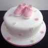little pink gingham shoes birthday cake AC thumbnail