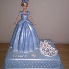 Cinderella and Tiara Birthday Cake