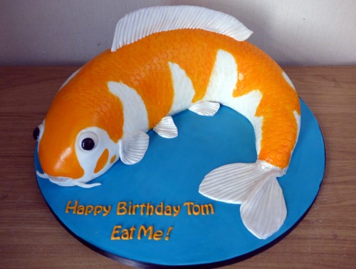 Coy Carp Novelty Birthday Cake