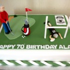 Golf and Rugby Themed Birthday Cake