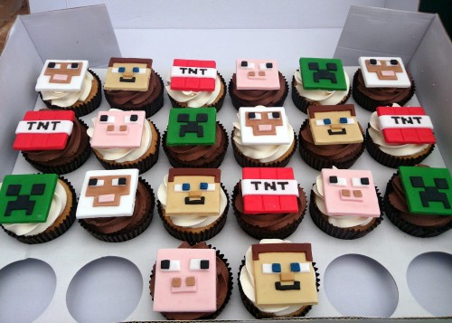 Minecraft Themed Cupcakes