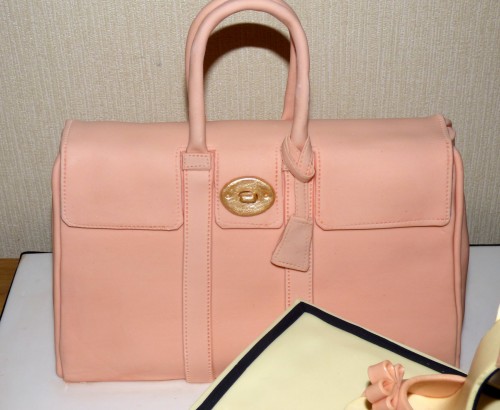 Mulberry Pink Handbag with Jimmy Choo Shoe Birthday Cake