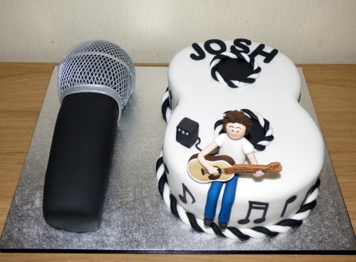 Open Mic Themed 18th Birthday Cake