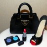Prada Handbag, Shoe and Make-up Cake  thumbnail