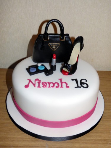Prada Handbag, Shoe and Make-up Cake