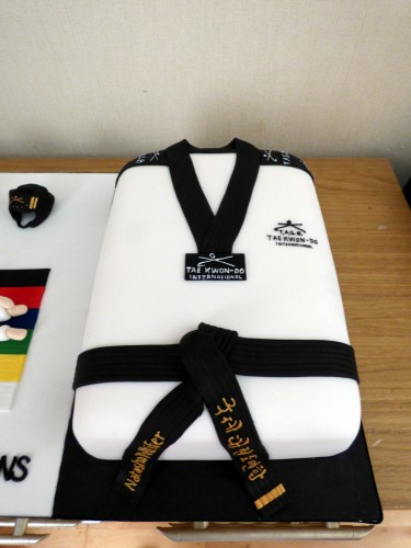 Tae Kwon-Do Black Belt Novelty Cake