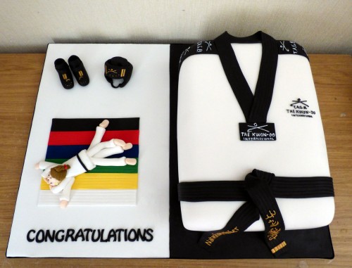 Tae Kwon-Do Black Belt Novelty Cake