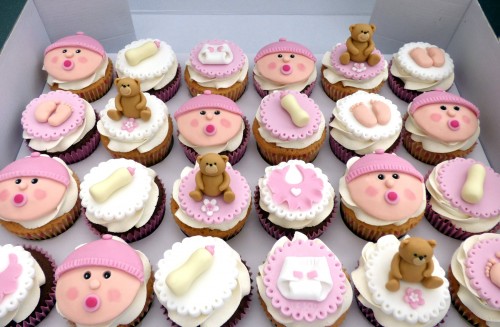 Baby Shower Christening Cupcakes Girl